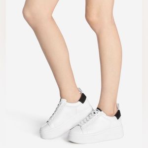 ASH MOON WHITE LEATHER SNEAKERS SIZE 40